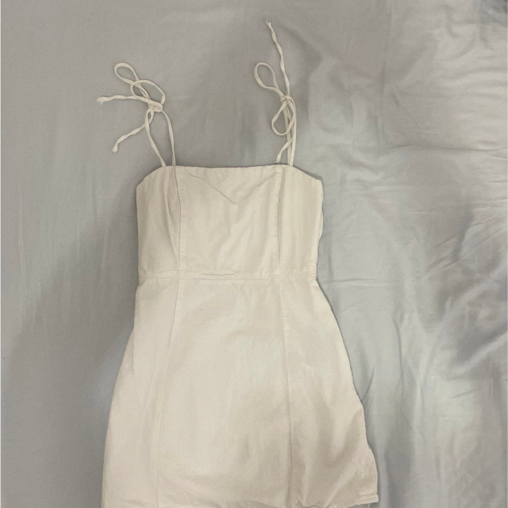 Zara White Spaghetti Strap Mini Sundress